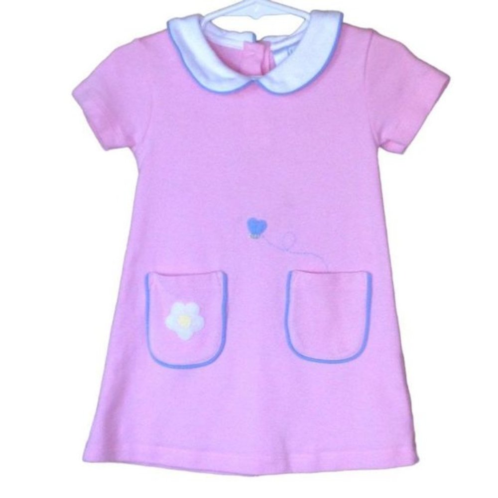 Little English Libby Dress Peter Pan Collar 24 Months (Pink)